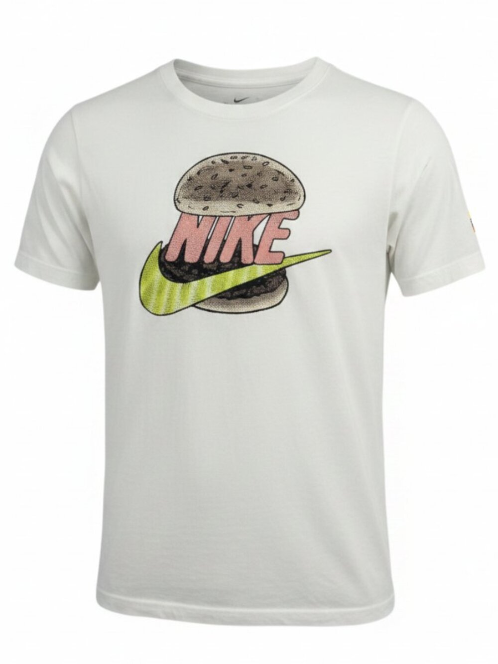Nike Tee Medium White burger T-Shirt short sleeve graphic shirt mens
